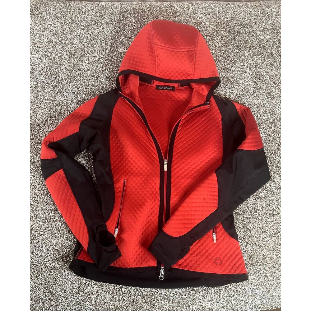 Nike Sphere Full Zip Women's Jacket Red and Black with Hood
